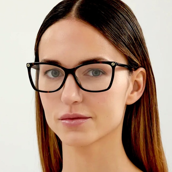 NEW GUCCI GG0025O 001 BLACK AUTHENTIC EYEGLASSES FRAME - Picture 1 of 7